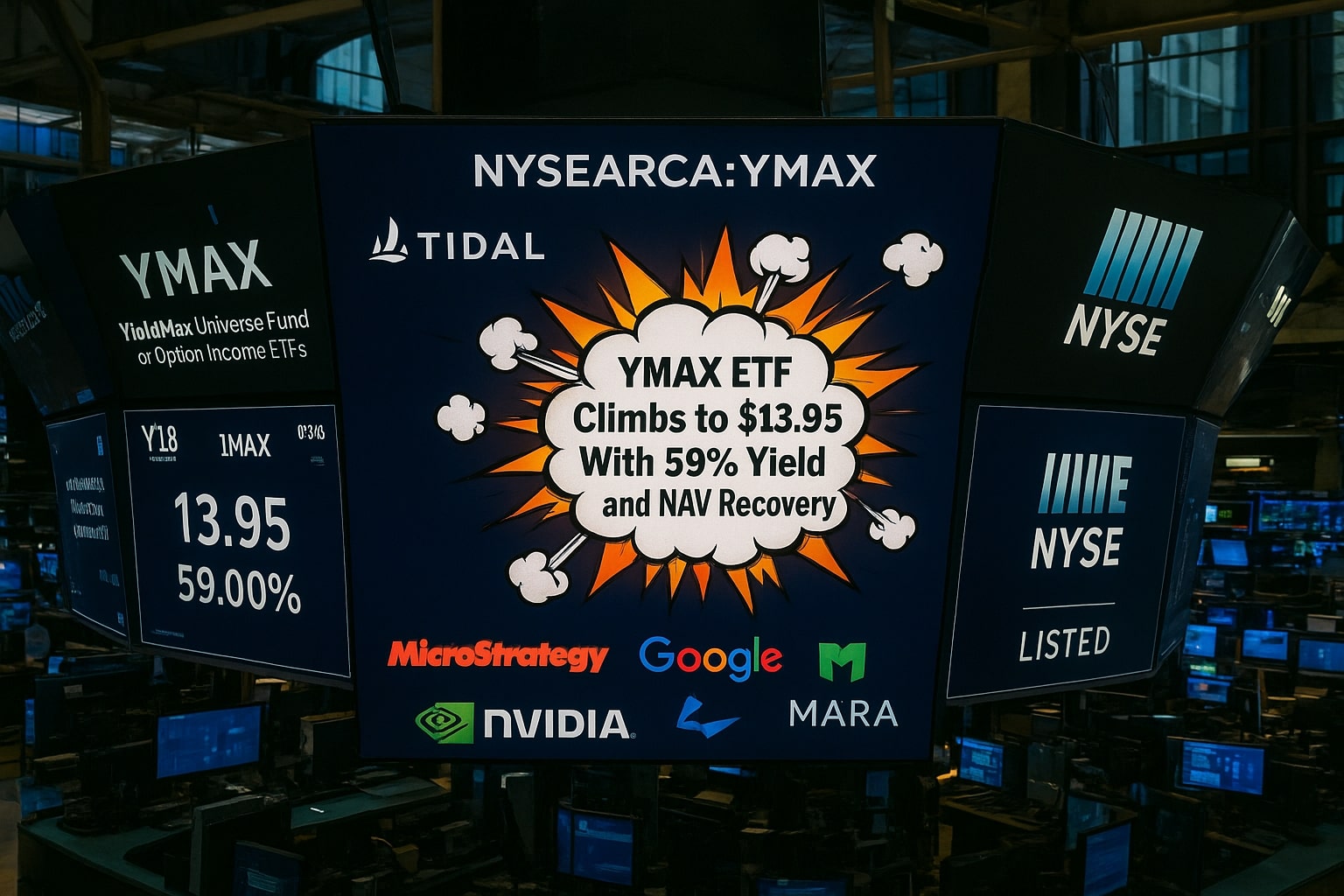 YMAX ETF Surges to $13.95 With 59% Yield as Option Strategy Turns Bullish