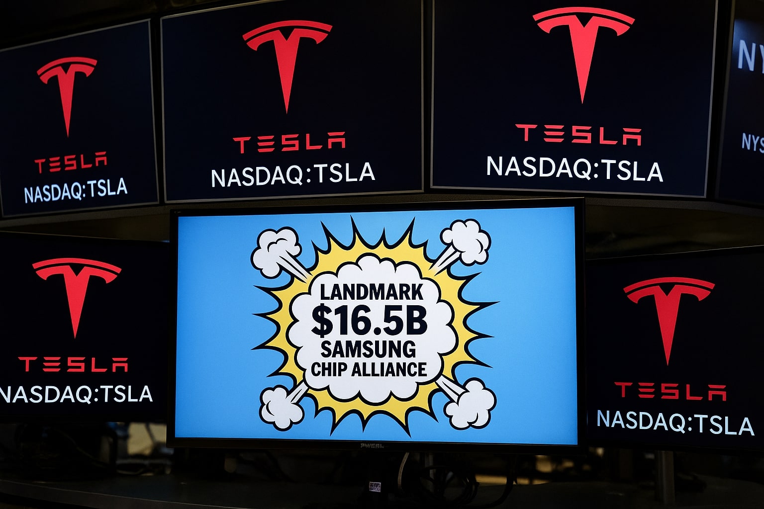 Tesla’s (NASDAQ:TSLA) Stock Q2 Slump Met with Samsung Alliance and Robotaxi Debut