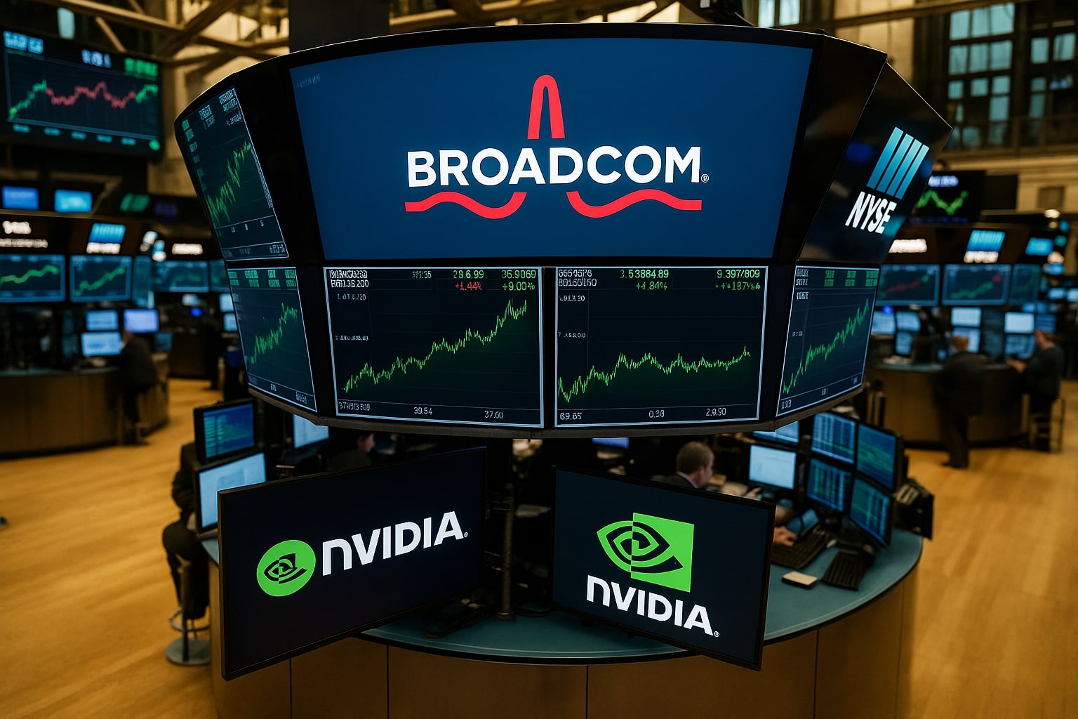 NVIDIA Stock vs Broadcom Stock: NASDAQ:NVDA and NASDAQ:AVGO AI Arms Race