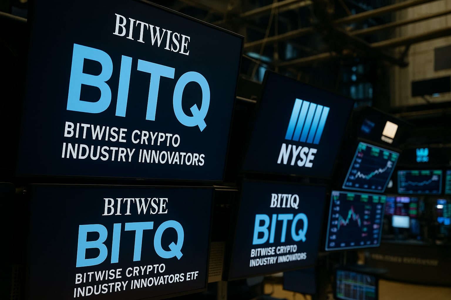 BITQ ETF Holds $23.91 After 91% Yearly Gain, Tracking Bitcoin’s $124K High and Coinbase Strength
